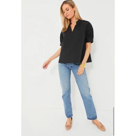 Tuckernuck Black Ruthie Blouse Top NWT Extra Small XS - Picture 4 of 8